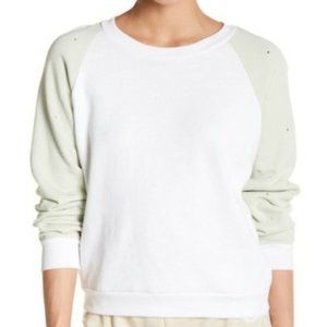 Wildfox Glitz Rhinestone Sleeve Bling Sweatshirt Sz Small